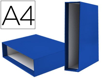 Caja Archivador Liderpapel de Palanca Carton Din-A4 Documenta Lomo 82Mm Color Azul