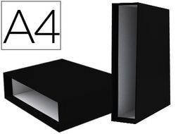 Caja Archivador Liderpapel de Palanca Carton Din-A4 Documenta Lomo 82Mm Color Negro