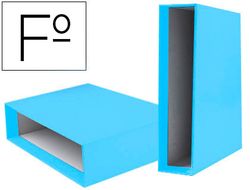 Caja Archivador Liderpapel de Palanca Carton Folio Documenta Lomo 75 mm Celeste