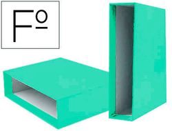 Caja Archivador Liderpapel de Palanca Carton Folio Documenta Lomo 75 mm Verde Claro