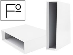 Caja Archivador Liderpapel de Palanca Carton Folio Documenta Lomo 82Mm Color Blanca