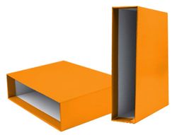 Caja Archivador Liderpapel de Palanca Carton Folio Documenta Lomo 82Mm Color Naranja