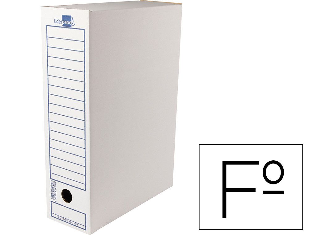 Caja archivo definitivo liderpapel carton 340 g/m2 folio