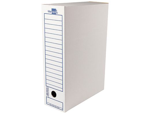 Caja archivo definitivo liderpapel carton folio prolongado 388x275x116 mm 340 g/m2