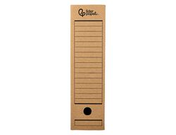 Caja archivo definitivo liderpapel folio carton reciclado 325g/m2 lomo 100 mm kraft 365x100x251 mm