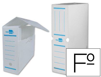 Caja Archivo Definitivo Plastico Liderpapel Blanco Tamaño 36X26X10 Cm