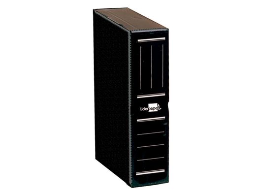 Caja Archivo Definitivo Plastico Liderpapel Negro Tamaño 36X26X10 Cm