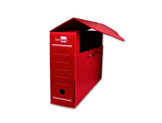 Caja Archivo Definitivo Plastico Liderpapel Rojo Tamaño 36X26X10 Cm