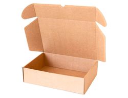 Caja automontable q-connect para e-commerce y regalo carton reciclado canal simple 3 mm kraft 330x250x100 mm