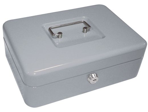 Caja Caudales Q-Connect 10" 250X180X90 mm Plata con Portamonedas