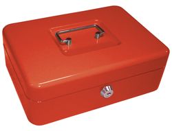 Caja Caudales Q-Connect 10" 250X180X90 mm Roja con Portamonedas