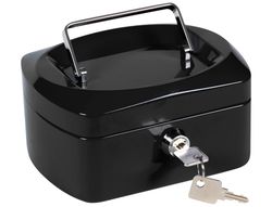 Caja Caudales Q-Connect 6" 152X115X80 mm Negra con Portamonedas