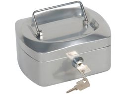 Caja Caudales Q-Connect 6" 152X115X80 mm Plata con Portamonedas