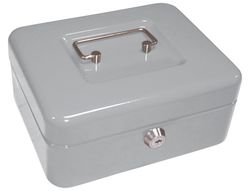 Caja Caudales Q-Connect 8" 200X160X90 mm Plata con Portamonedas