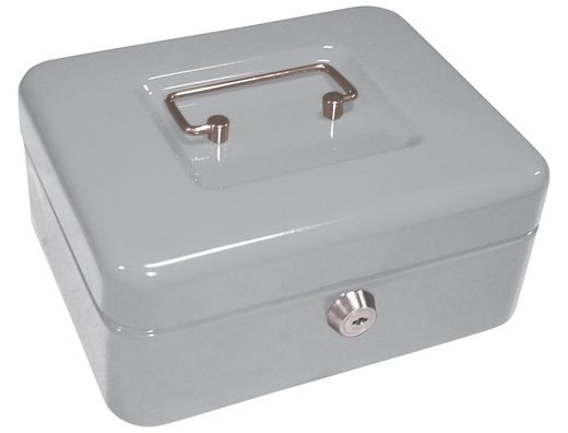 Caja Caudales Q-Connect 8" 200X160X90 mm Plata con Portamonedas