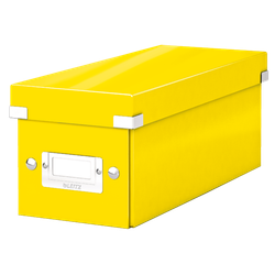Caja Click & Store CD Box (143x147x352 mm), amarillo