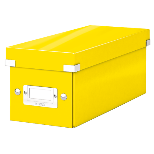 Caja Click & Store CD Box (143x147x352 mm), amarillo