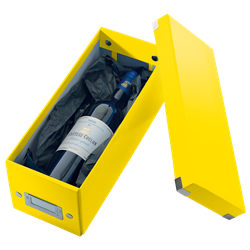Caja Click & Store CD Box (143x147x352 mm), amarillo