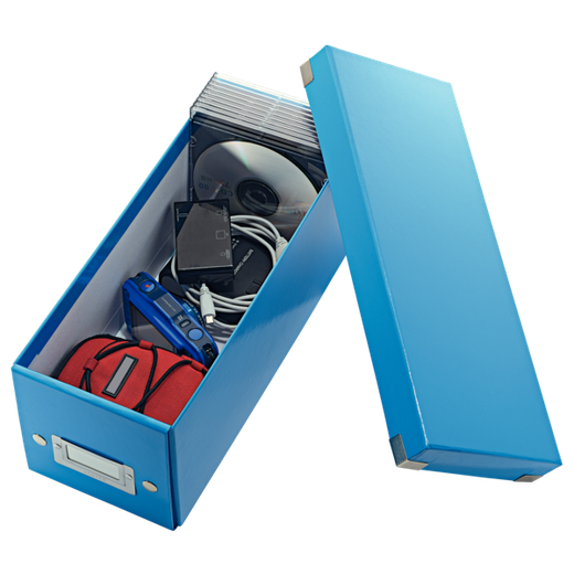 Caja Click & Store CD Box (143x147x352 mm), azul