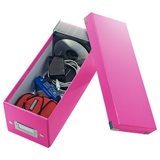 Caja Click & Store CD Box (143x147x352 mm), fucsia