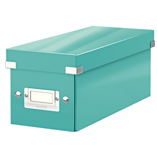 Caja Click & Store CD Box (143x147x352 mm), turquesa