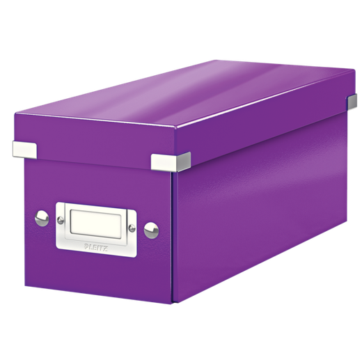 Caja Click & Store CD Box (143x147x352 mm), violeta