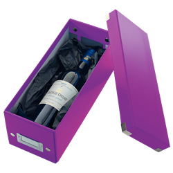 Caja Click & Store CD Box (143x147x352 mm), violeta