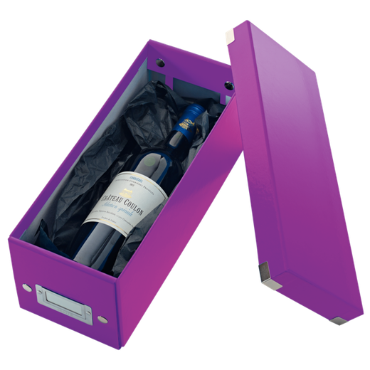 Caja Click & Store CD Box (143x147x352 mm), violeta