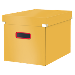 Caja Click & Store Cosy cúbica Grande (320x360x310 mm), amarilla