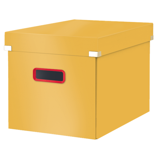 Caja Click & Store Cosy cúbica Grande (320x360x310 mm), amarilla