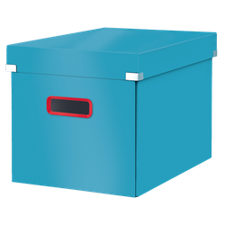 Caja Click & Store Cosy cúbica Grande (320x360x310 mm), azul