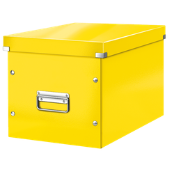 Caja Click & Store cúbica Grande (320x360x310 mm), amarillo