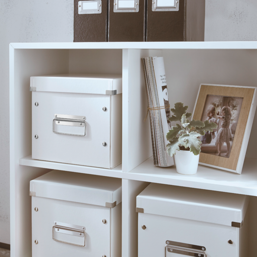 Caja Click & Store cúbica Mediana (265x265x250 mm), blanco