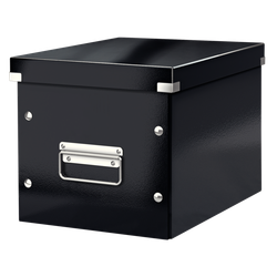 Caja Click & Store cúbica Mediana (265x265x250 mm), negro