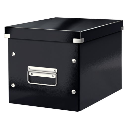 Caja Click & Store cúbica Mediana (265x265x250 mm), negro