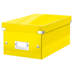 Caja Click & Store DVD Box (206x147x352 mm), amarillo