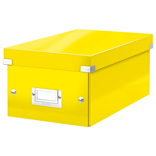 Caja Click & Store DVD Box (206x147x352 mm), amarillo