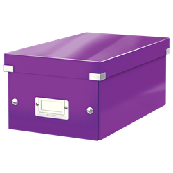Caja Click & Store DVD Box (206x147x352 mm), violeta