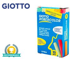 Caja de 10 tizas de colores variados Fila