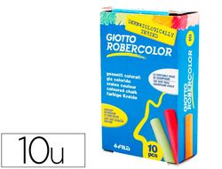 Caja de 10 tizas de colores variados Fila