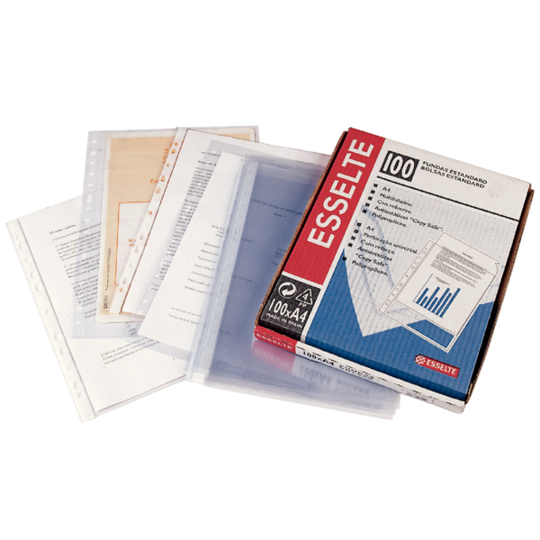 Caja de 100 fundas luxe formato folio Esselte