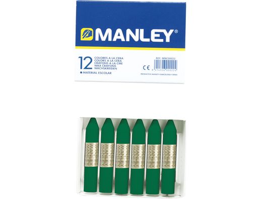 Caja de 12 ceras verde esmeralda nº 24