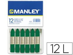 Caja de 12 ceras verde esmeralda nº 24