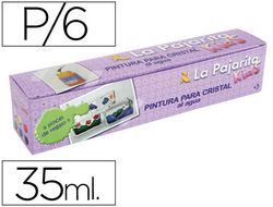 Caja de 6 pinturas cristal agua+pincel