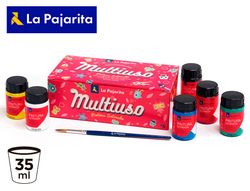 Caja de 6 pinturas satín agua+ pincel