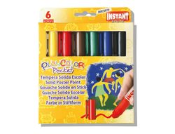Caja de 6 temperas solidas 5 gr Colores variados