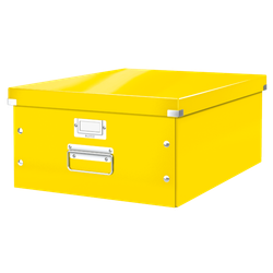 Caja de archivo universal Click & Store Grande (369x200x484 mm), amarillo