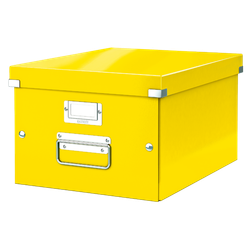 Caja de archivo universal Click & Store Mediana (281x200x369 mm), amarillo