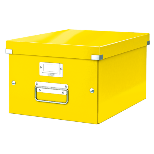 Caja de archivo universal Click & Store Mediana (281x200x369 mm), amarillo