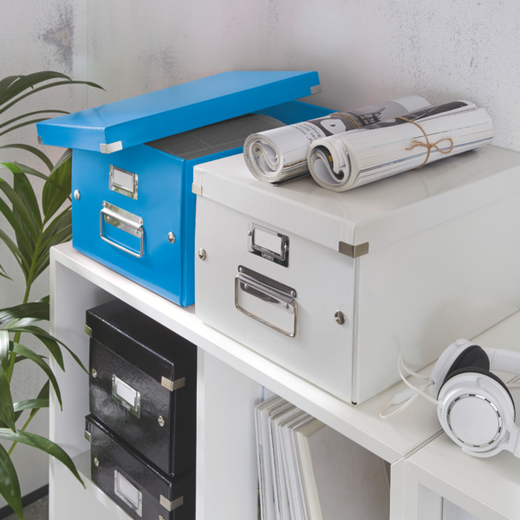 Caja de archivo universal Click & Store Mediana (281x200x369 mm), azul